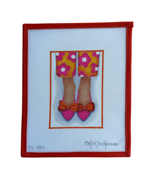 Pink & Orange Pointy Flats with Bows