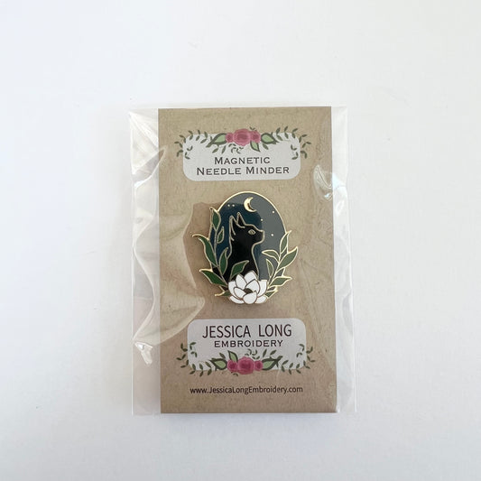 Black Cat Enamel Needle Minder