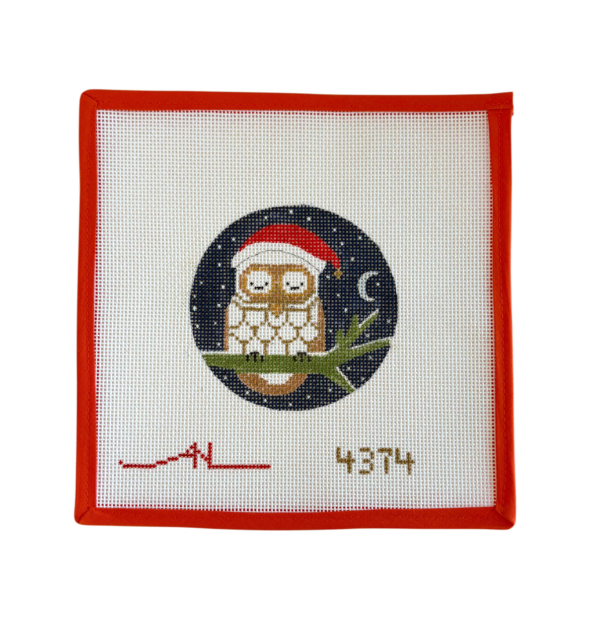 Owl in Santa Hat