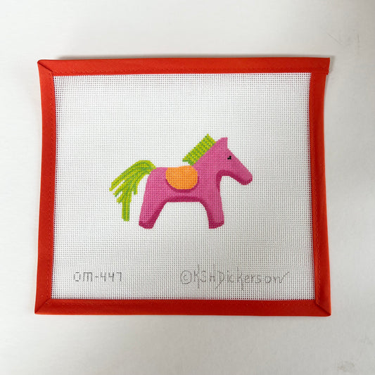Hermes Horse w/ Saddle - Hot Pink, Lime, and Orange
