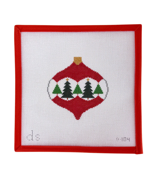 X-mas Ball w/ Trees Ornament