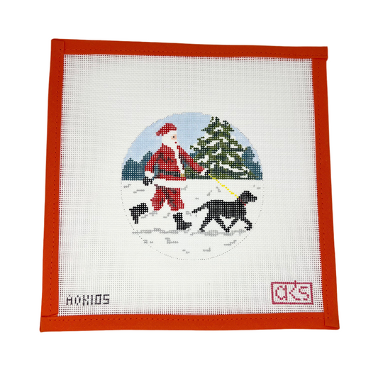 Sporty Santa - Dog Walking (Black Lab)