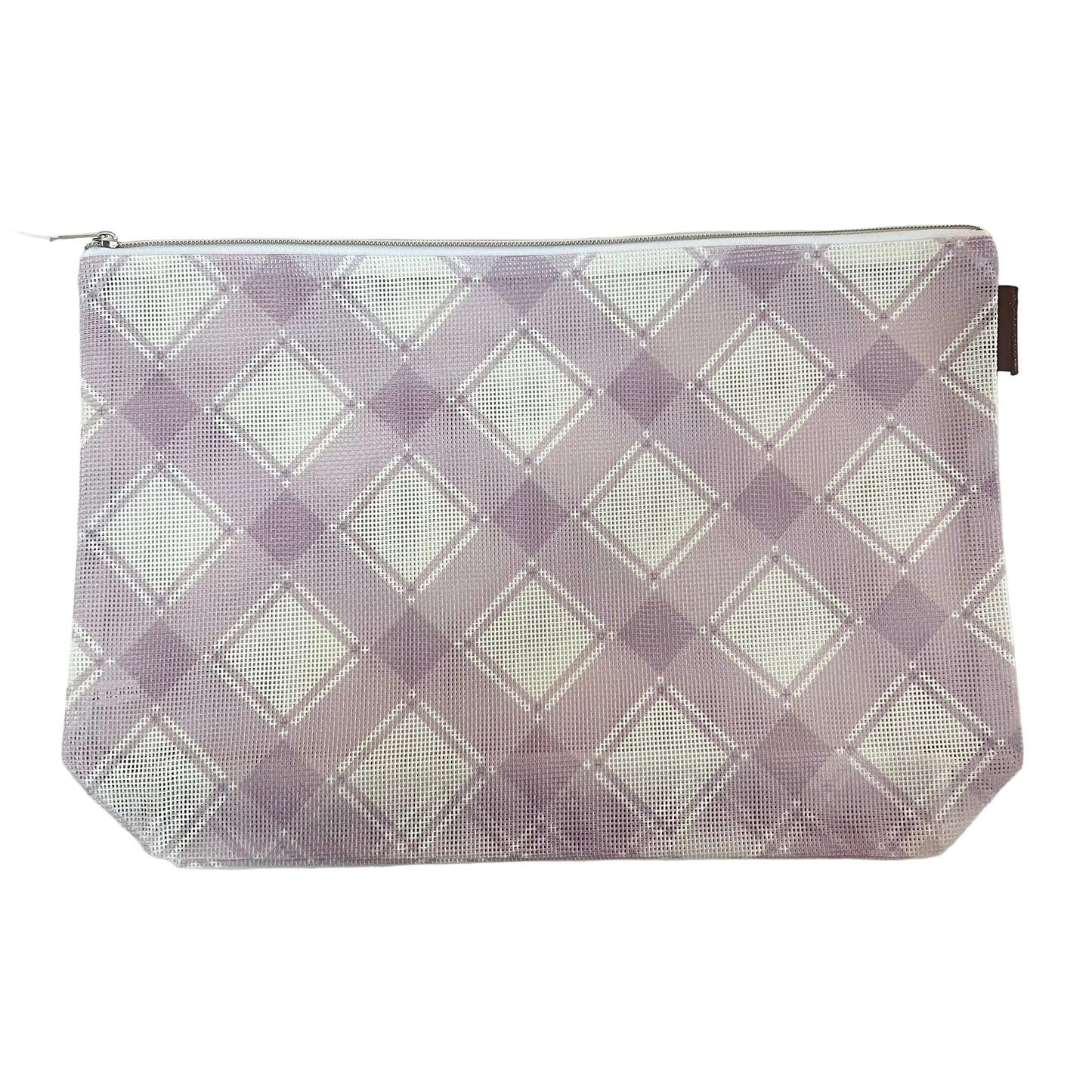 Lilac Plaid Large Project Bag