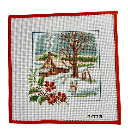 Winter Cabin Scene