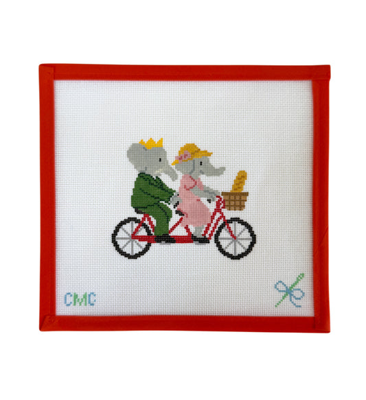 Storybook Elephants on Tandem Bike
