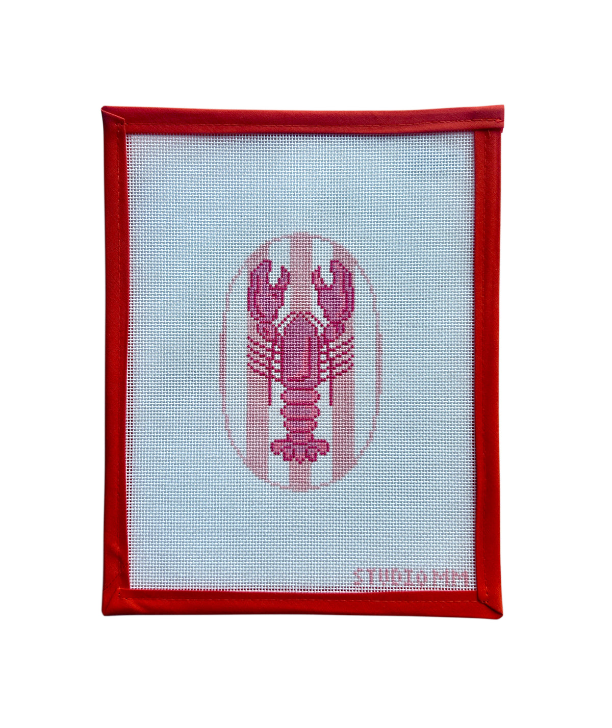 Pink Lobster on Stripes