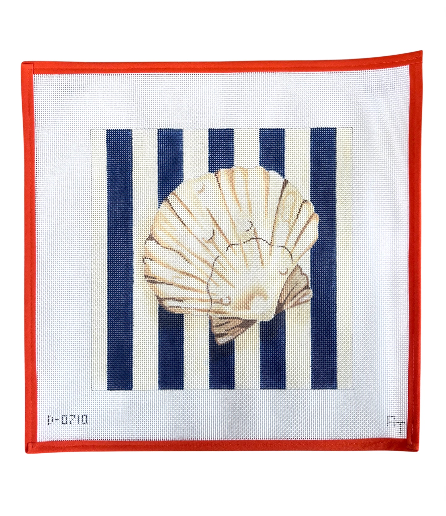 Scallop Shell Square/Stripes