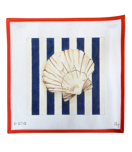 Scallop Shell Square/Stripes
