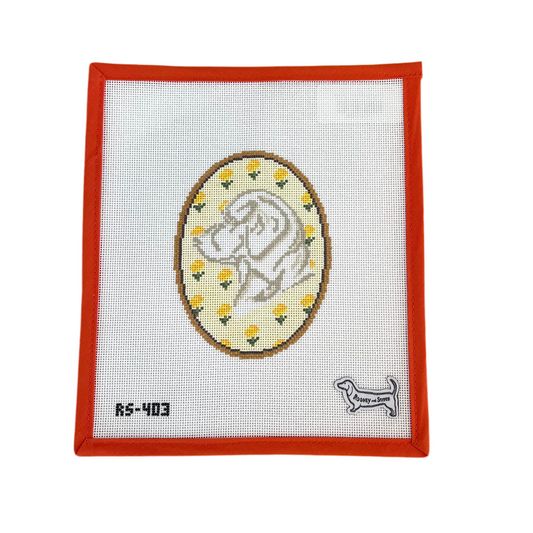 Labrador Retriever Flower Cameo