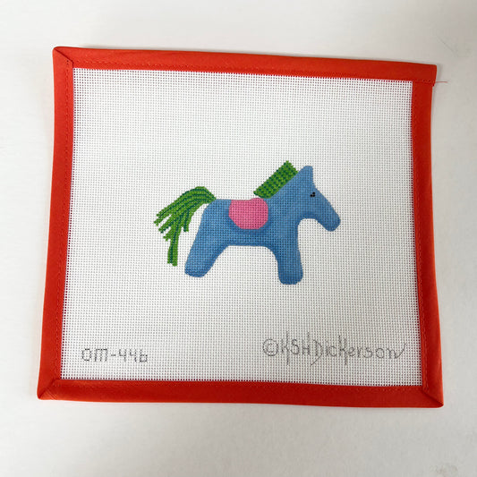 Hermes Horse w/ Saddle - Blue, Green and Fuchsia
