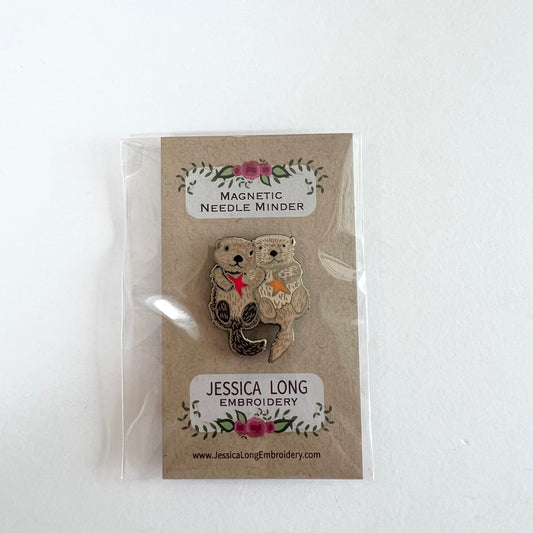 Sea Otters Enamel Needle Minder