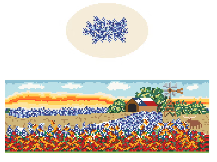 FS-O-9 Texas Flowers Hinged Box