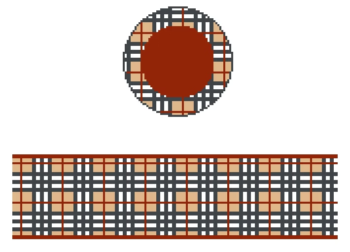 FS-R-64 Burgundy Plaid Hinged Box