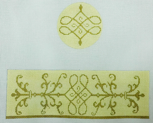 FS-R-18B Beige and Gold Hinged Box